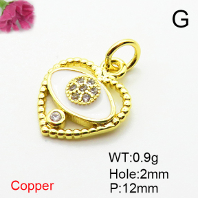 Fashion Copper Pendant  Micro Pave Cubic Zirconia & Enamel  XFPC06910vaia-L002