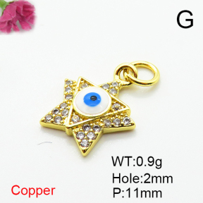 Fashion Copper Pendant  Micro Pave Cubic Zirconia & Enamel  XFPC06922vaia-L002