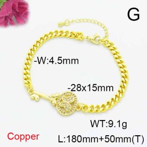 Fashion Copper Bracelet  F6B405211bbml-L024
