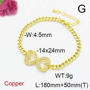 Fashion Copper Bracelet  F6B405212bbml-L024