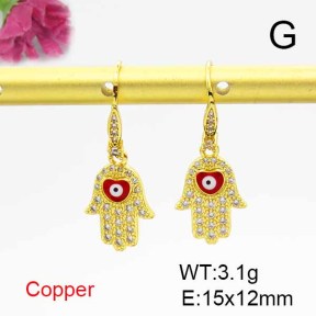 Fashion Copper Earrings  F6E403907bbov-L024
