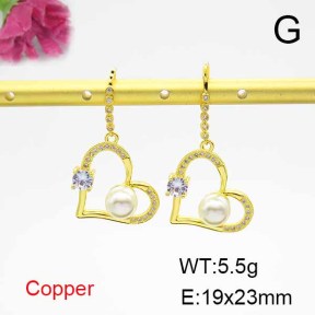 Fashion Copper Earrings  F6E403910bbov-L024