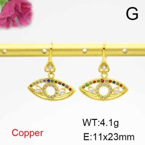 Fashion Copper Earrings  F6E403915bbov-L024