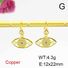 Fashion Copper Earrings  F6E403922bbov-L024
