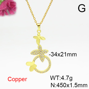 Fashion Copper Necklace  F6N404321baka-L024