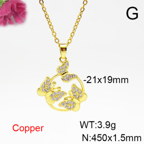 Fashion Copper Necklace  F6N404322aajl-L024
