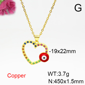 Fashion Copper Necklace  F6N404332aajl-L024