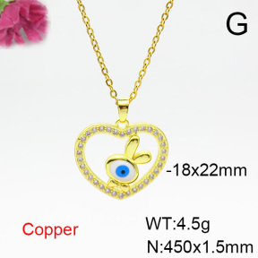 Fashion Copper Necklace  F6N404338aajl-L024