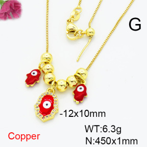 Fashion Copper Necklace  F6N404363vbmb-L024