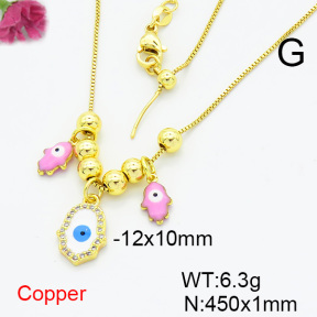 Fashion Copper Necklace  F6N404364vbmb-L024