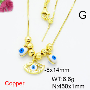 Fashion Copper Necklace  F6N404365vbmb-L024
