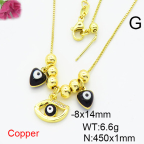 Fashion Copper Necklace  F6N404368vbmb-L024