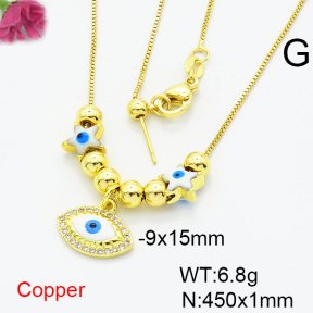 Fashion Copper Necklace  F6N404370vbmb-L024