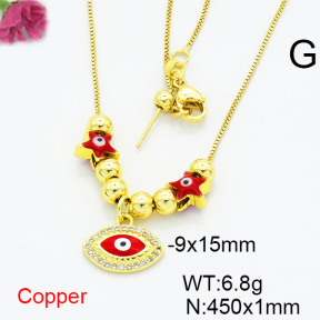 Fashion Copper Necklace  F6N404371vbmb-L024