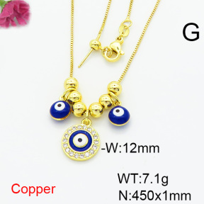 Fashion Copper Necklace  F6N404375vbmb-L024
