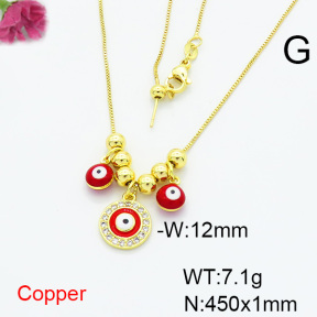 Fashion Copper Necklace  F6N404376vbmb-L024