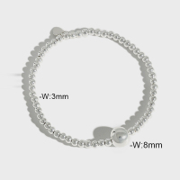 925 Silver Bracelet WT:4.3g L:160mm JB2198ajna-Y18 ST1009