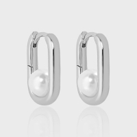 925 Silver Earrings WT:2.4g 14.3*9.5mm JE2148aijp-Y18 EB147
