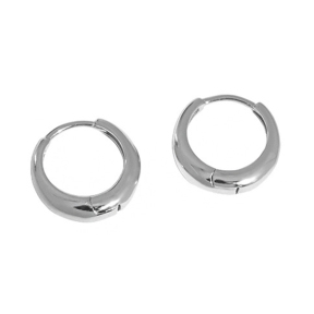 925 Silver Earrings WT:2.2g Inner:10mmT:3.7mm JE2162aikk-Y18 EB082