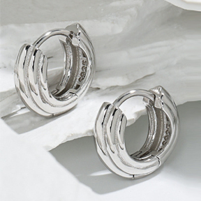 925 Silver Earrings WT:4.1g 13*6mm JE2173ajka-Y18 EA693