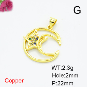 Fashion Copper Pendant  XFPC07005avja-L024