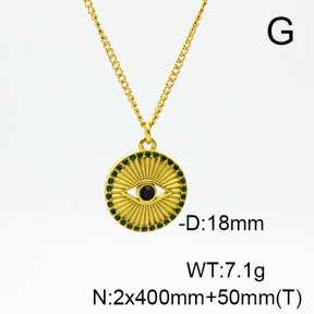 Stainless Steel Necklace  Czech Stones,Handmade Polished  GEN000920bhia-066