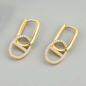 925 Silver Earrings WT:2.8g 26.4*9.5mm JE2342ajoi-Y20 PED261
