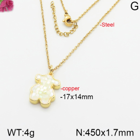 Fashion Copper Bear Necklaces  TN5000161ahjb-J40