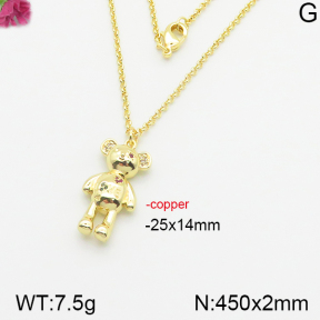 Fashion Copper Bear Necklaces  TN5000162bhia-J40