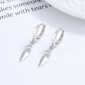 925 Silver Earrings WT:2.2g 4*28.6mm JE2579aijm-Y06 A-11-9