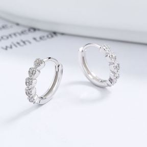 925 Silver Earrings WT:1.68g 13.4*12.7mm JE2596vhpl-Y06 A-13-10