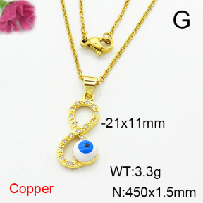 Fashion Copper Necklace  F6N404380aajl-L002