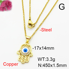 Fashion Copper Necklace  F6N404381avja-L002