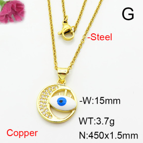 Fashion Copper Necklace  F6N404382vail-L002