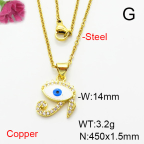 Fashion Copper Necklace  F6N404383vail-L002
