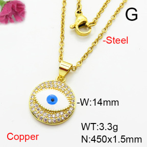 Fashion Copper Necklace  F6N404384avja-L002