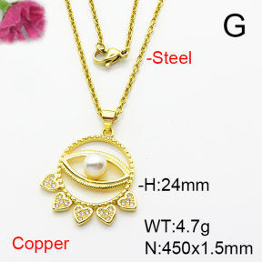 Fashion Copper Necklace  F6N404389aajl-L002