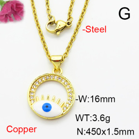 Fashion Copper Necklace  F6N404390vail-L002