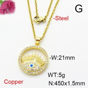 Fashion Copper Necklace  F6N404391aajl-L002