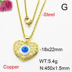 Fashion Copper Necklace  F6N404392aajl-L002