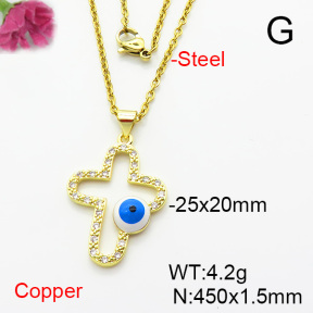 Fashion Copper Necklace  F6N404393aajl-L002