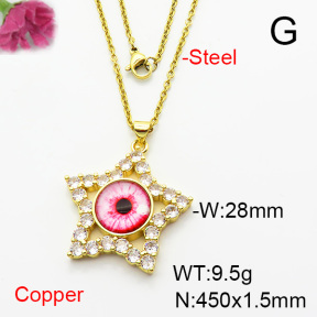 Fashion Copper Necklace  F6N404395baka-L002