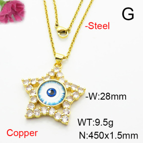 Fashion Copper Necklace  F6N404396baka-L002