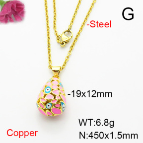 Fashion Copper Necklace  F6N404398vbll-L002