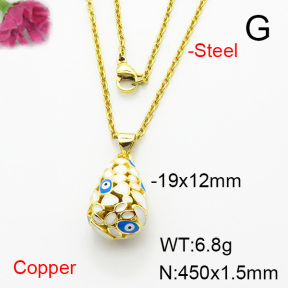 Fashion Copper Necklace  F6N404399vbll-L002