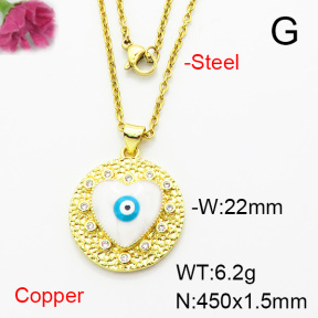 Fashion Copper Necklace  F6N404404aajl-L002