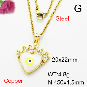 Fashion Copper Necklace  F6N404406aajl-L002