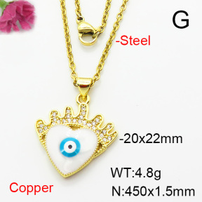 Fashion Copper Necklace  F6N404407aajl-L002