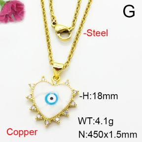Fashion Copper Necklace  F6N404411avja-L002