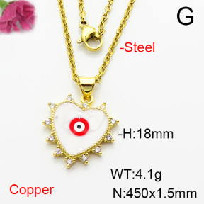 Fashion Copper Necklace  F6N404412avja-L002